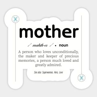 Mother  Definition  Gift Typography Print Art Print Printable Quotes Sticker